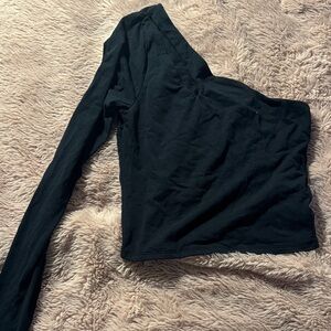 Abercrombie & Fitch Black One-Shoulder Top